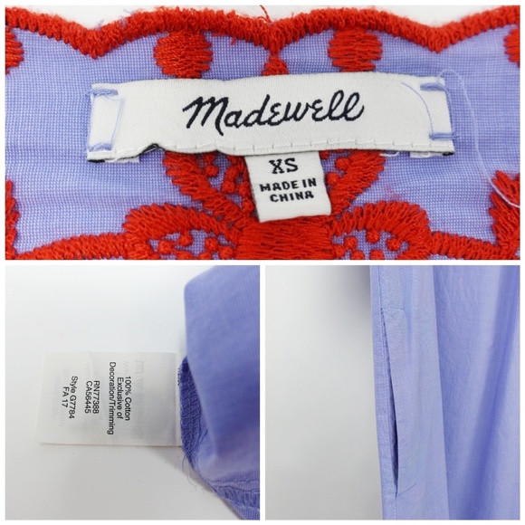 Madewell Embroidered Breeze Shift Dress - Picture 8 of 8